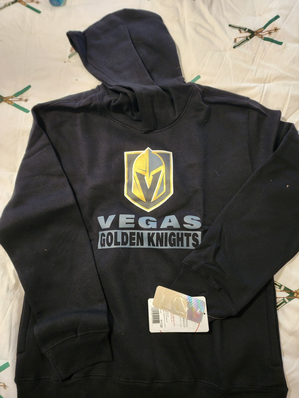 Vegas Golden Knights Hoodie Youth XL 18/20 NWT NHL Licensed Black Pullover